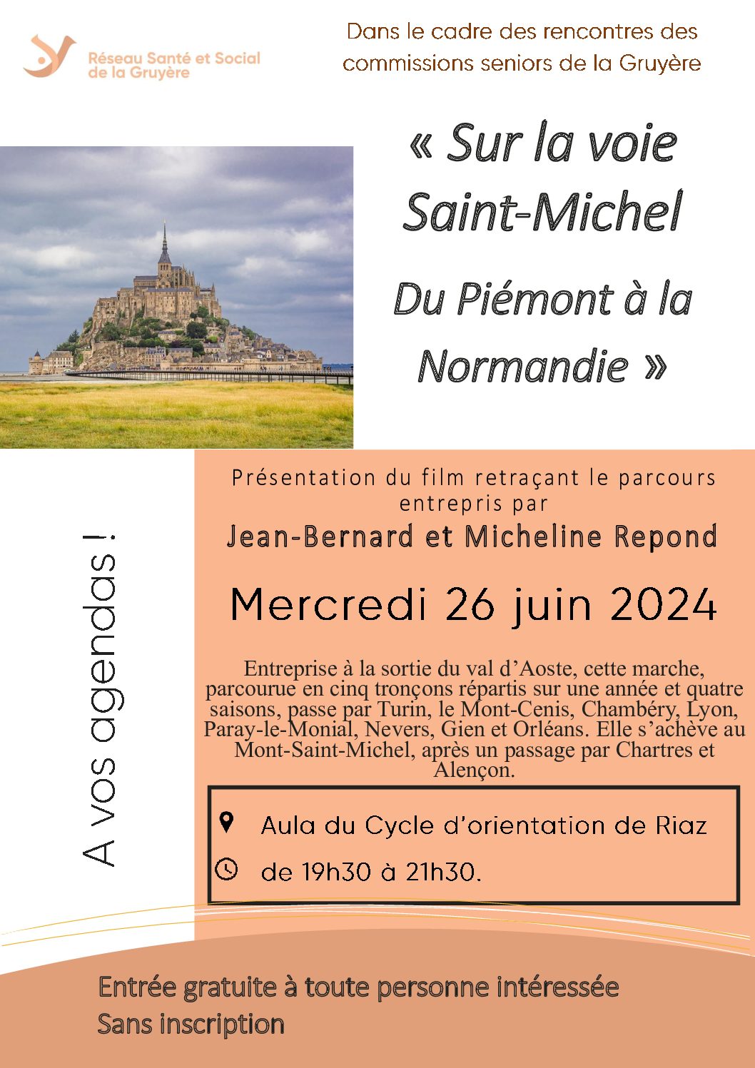 annonce film Jean-Bernard et Micheline Repond